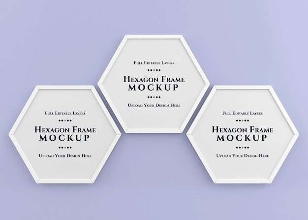 Rendering isolato mockup telaio esagonale