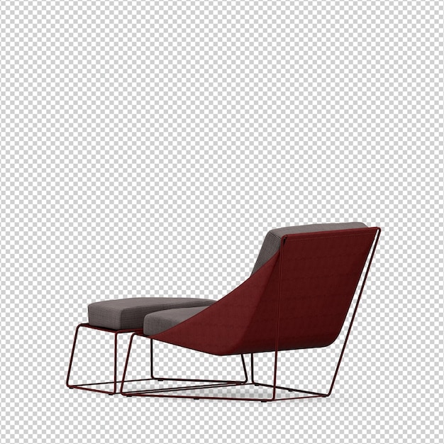 Rendering isolato sedia 3D