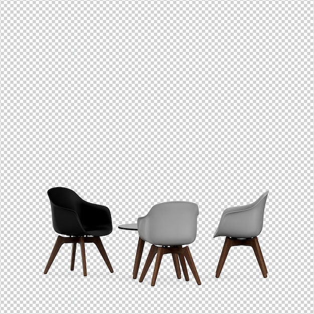 Rendering isolato sedia 3D