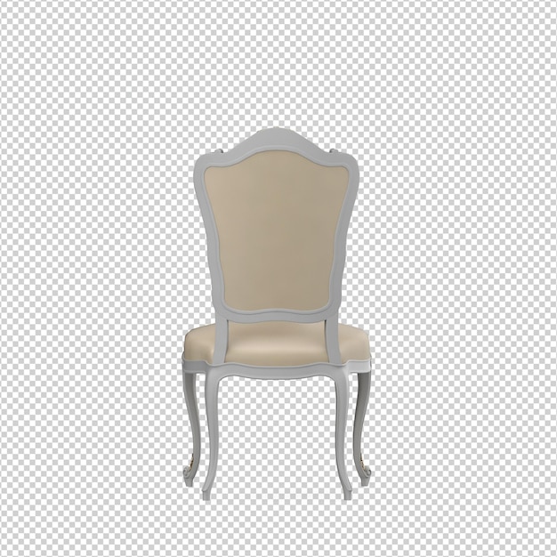 Rendering isolato sedia 3D