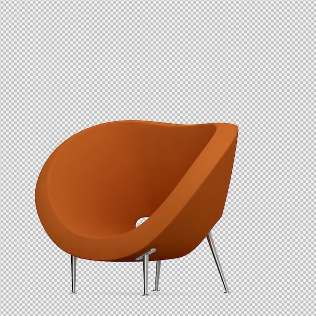 Rendering poltrona isometrica 3D