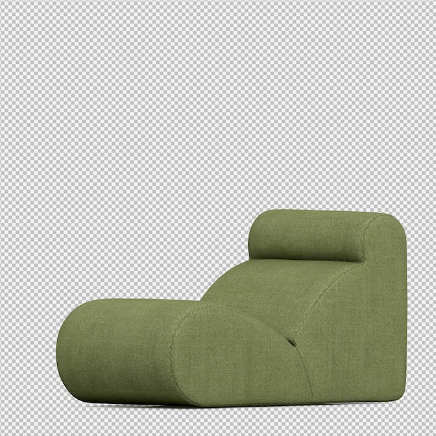 Rendering poltrona isometrica 3D
