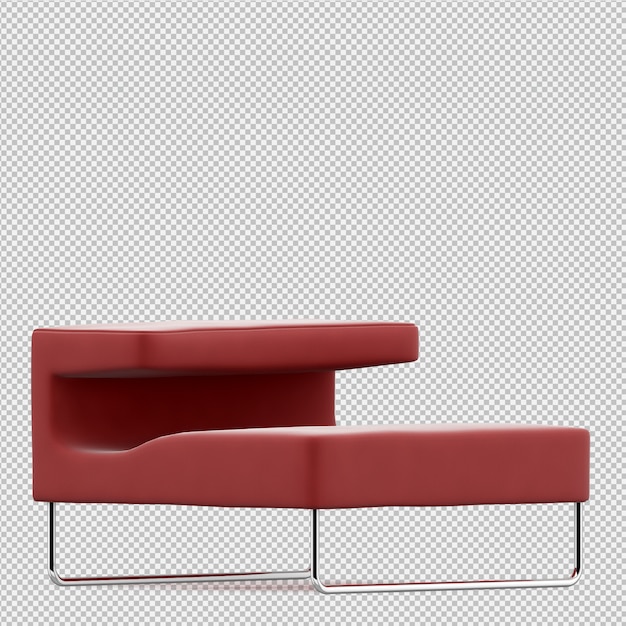 Rendering poltrona isometrica 3D