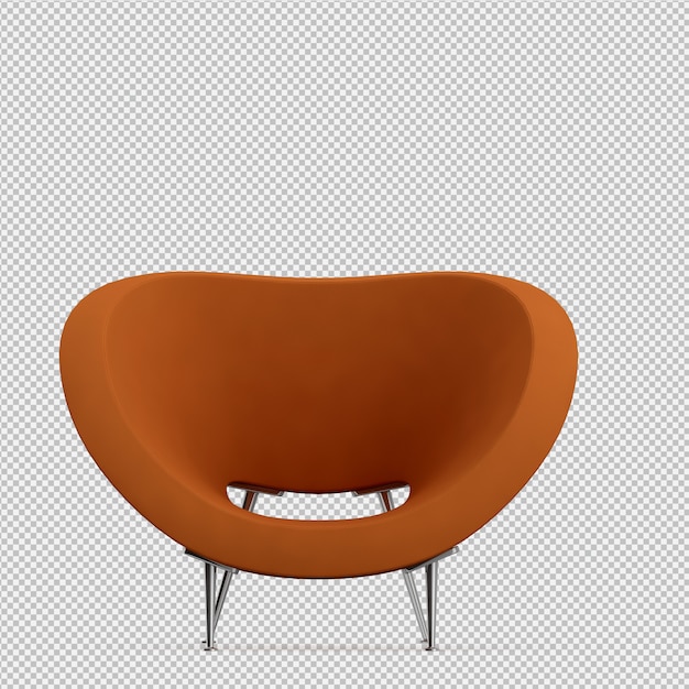 Rendering poltrona isometrica 3D