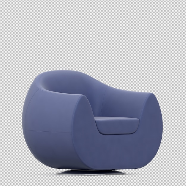Rendering poltrona isometrica 3D