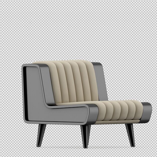 Rendering poltrona isometrica 3D