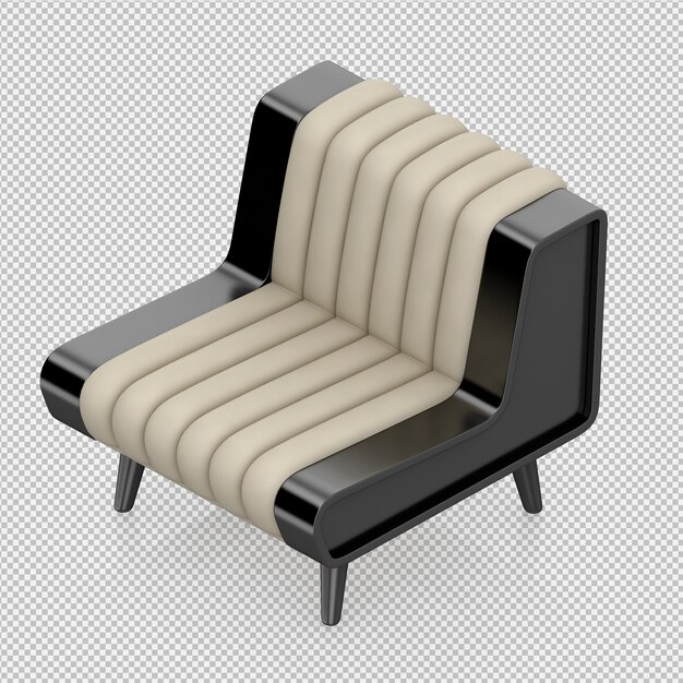 Rendering poltrona isometrica 3D