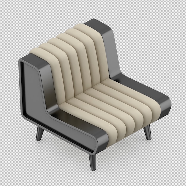 Rendering poltrona isometrica 3D