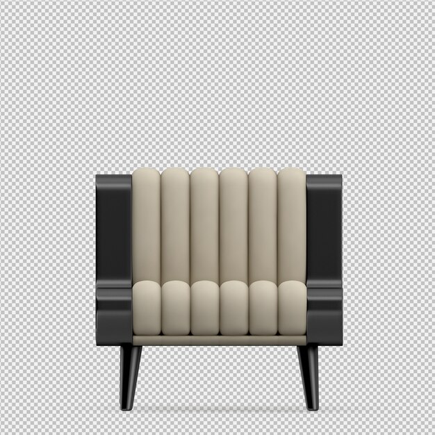 Rendering poltrona isometrica 3D