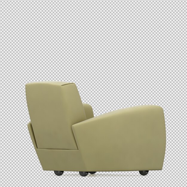 Rendering poltrona isometrica 3D