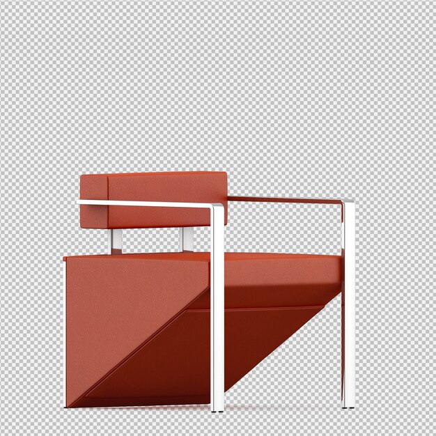 Rendering poltrona isometrica 3D