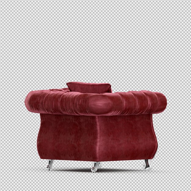 Rendering poltrona isometrica 3D