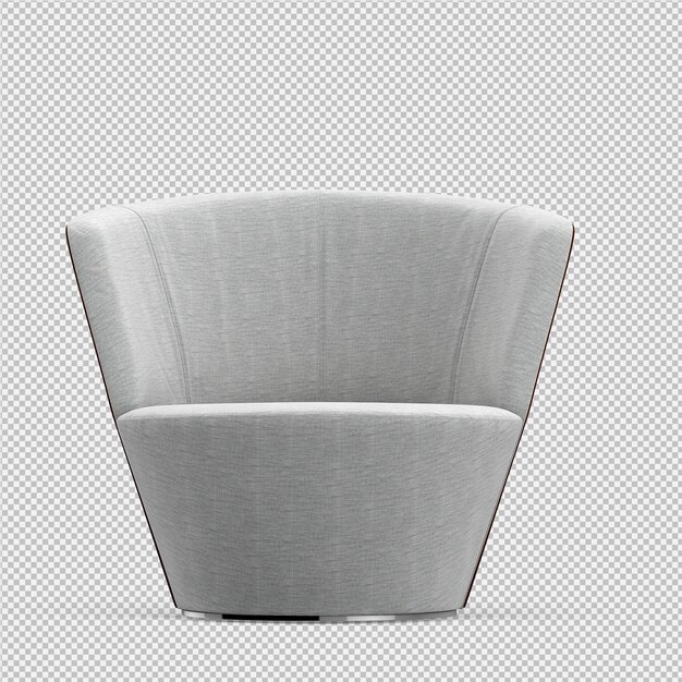 Rendering poltrona isometrica 3D