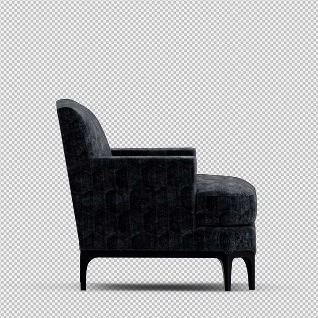 Rendering poltrona isometrica 3D