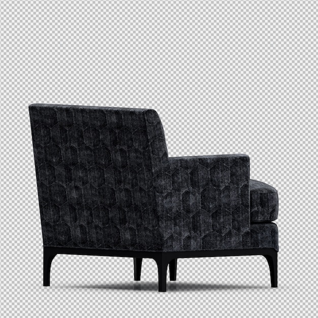 Rendering poltrona isometrica 3D