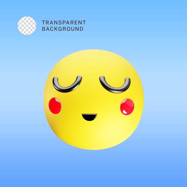 Rendering PSD 3D dell'icona emoji