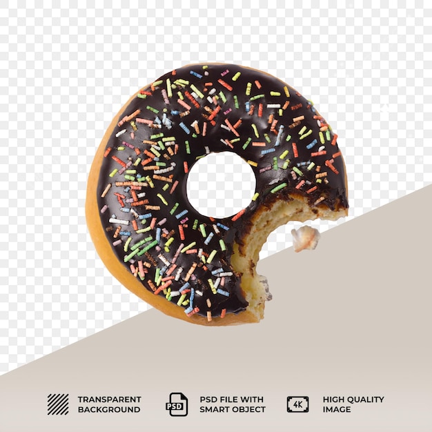 Rendering Psd 3d D'un Donut Isolé Sur Un Fond Transparent