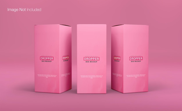 Rendering realistico di mockup di contagocce con design isolato