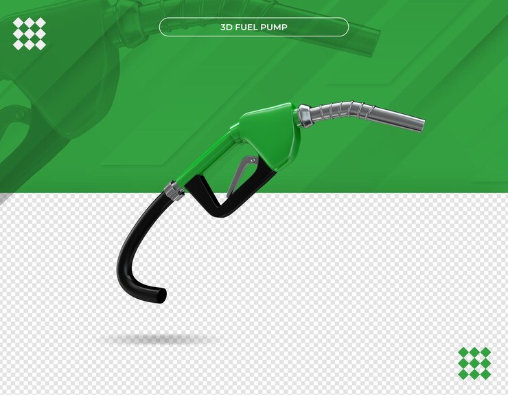 PSD rendering realistico di progettazione della pompa di benzina 3d