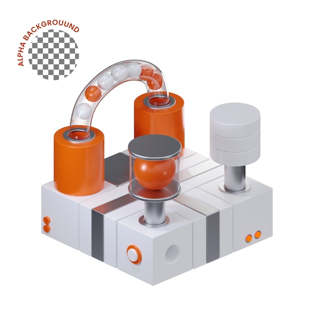 Rendering von 3D-Symbolen für die Batterie-Anfrage-Technologie