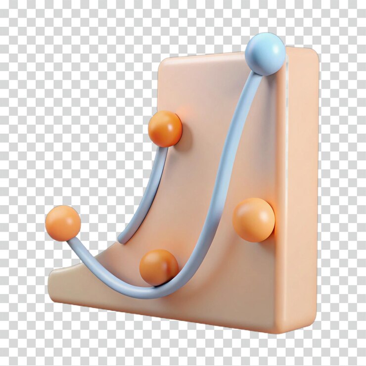 PSD renderização 3d abstrata de bolas rolando por uma pista