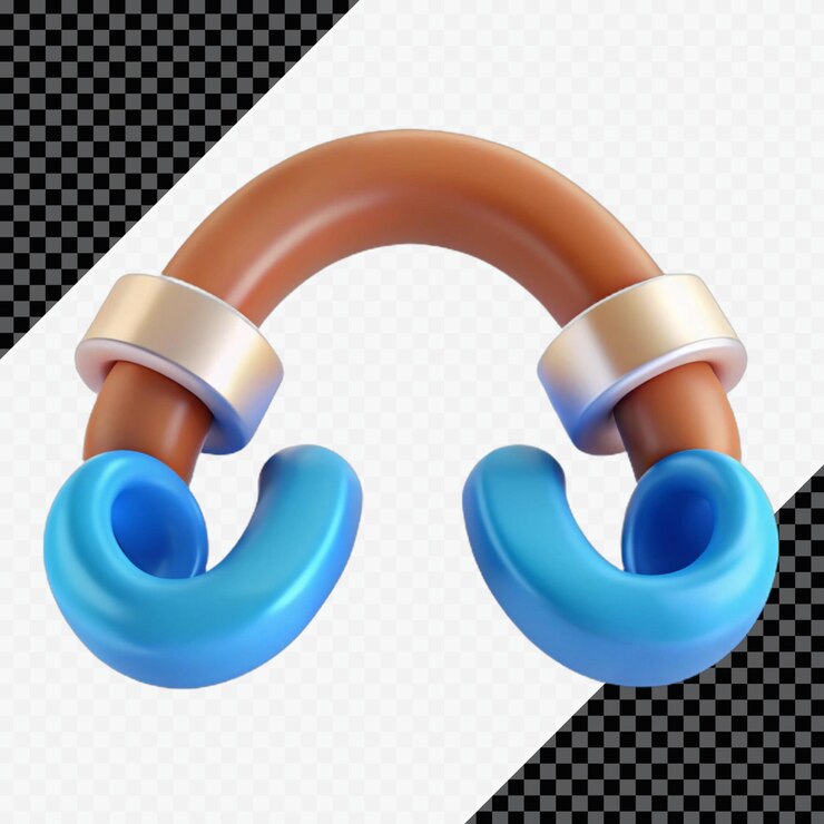 PSD renderização 3d abstrata de formas curvas interligadas