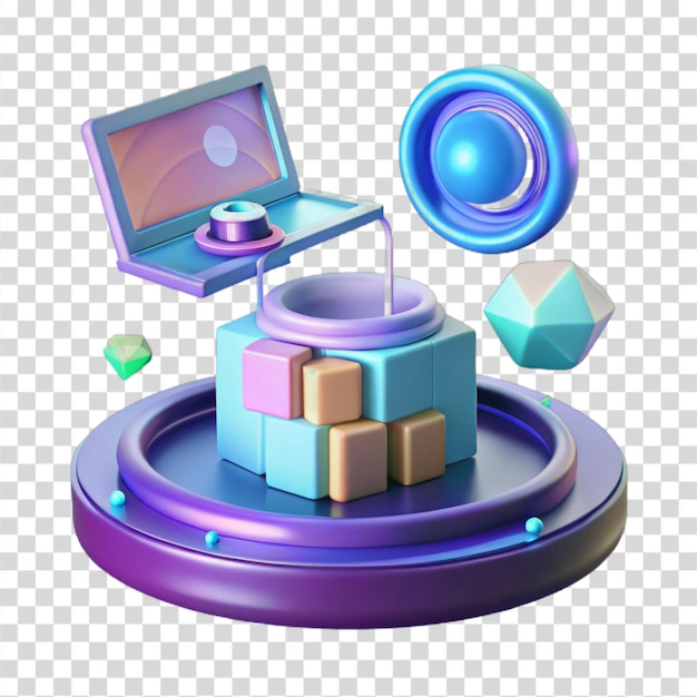 Renderização 3D abstrata