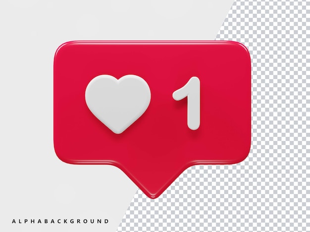Renderização 3d amor reagir