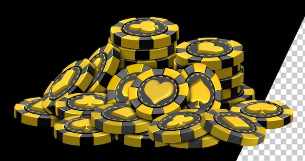 PSD renderização 3d casino poker chip, jogo de azar online clipart