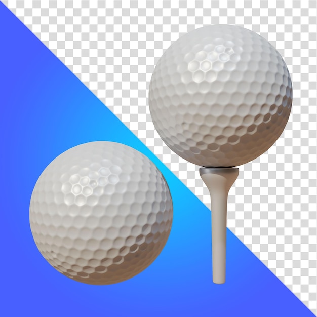 Renderização 3d da bola de golfe isolada