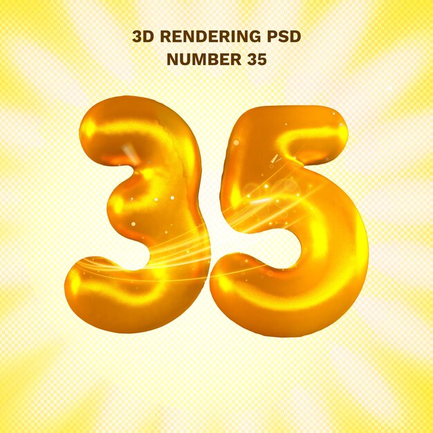 PSD renderização 3d da bolha dourada