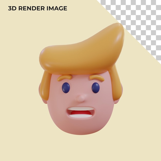 Renderização 3D da cabeça do avatar