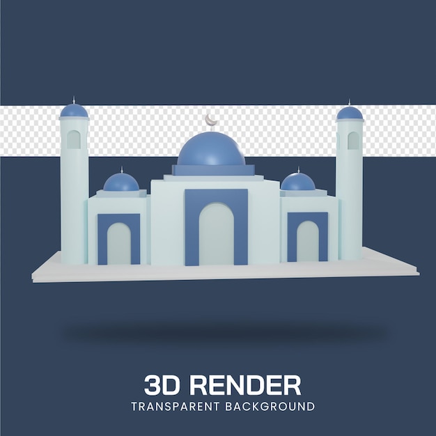 renderização 3D da ilustração da mesquita