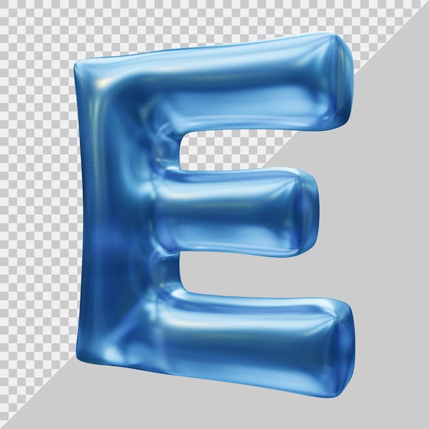 Renderização 3d da letra do alfabeto e com estilo moderno