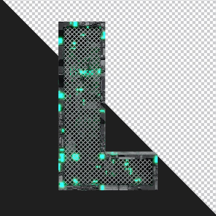 renderização 3D da letra do alfabeto isolada