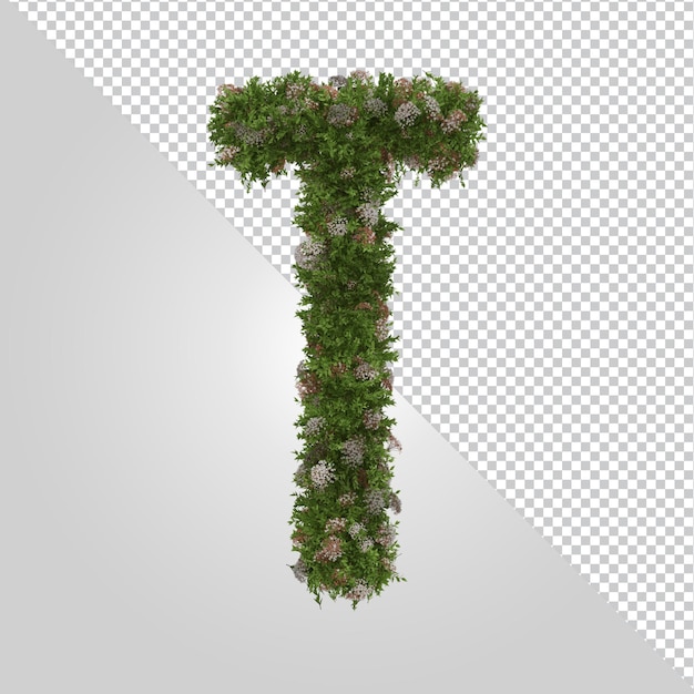 renderização 3D da letra do alfabeto isolada