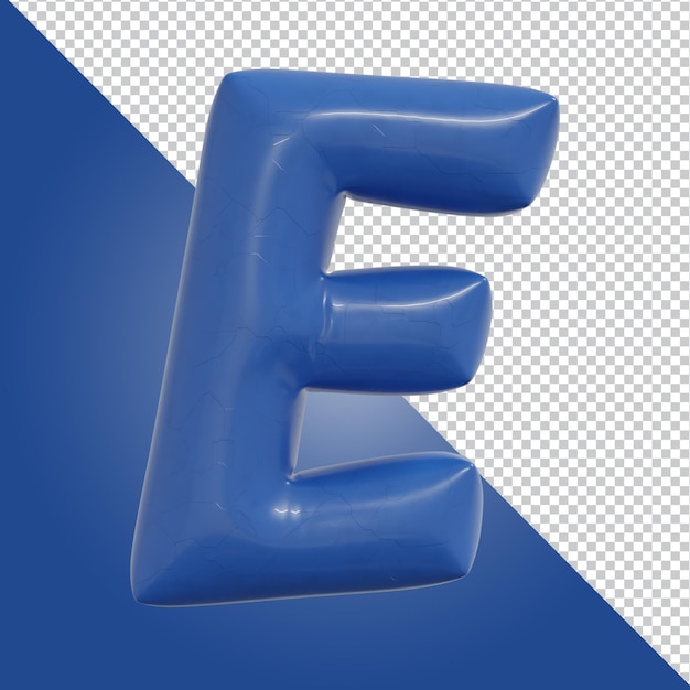 PSD renderização 3d da letra do alfabeto isolada