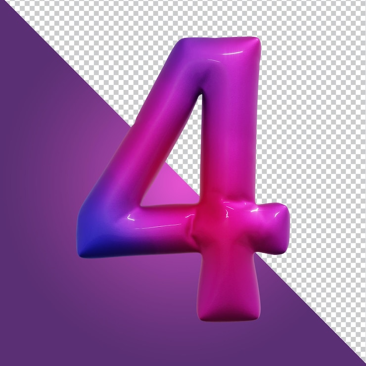 PSD renderização 3d da letra do alfabeto isolada