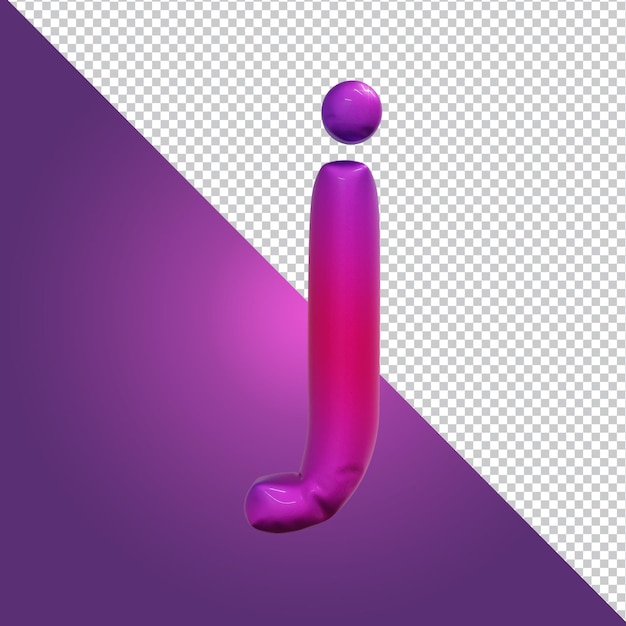 renderização 3D da letra do alfabeto isolada