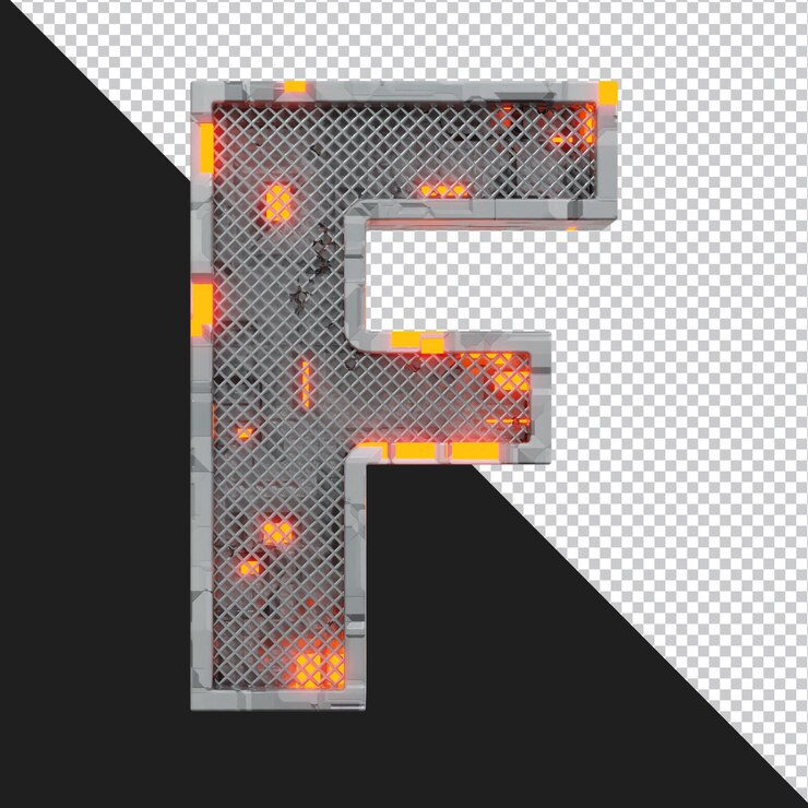 PSD renderização 3d da letra do alfabeto isolada