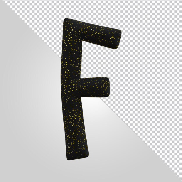 renderização 3D da letra do alfabeto isolada