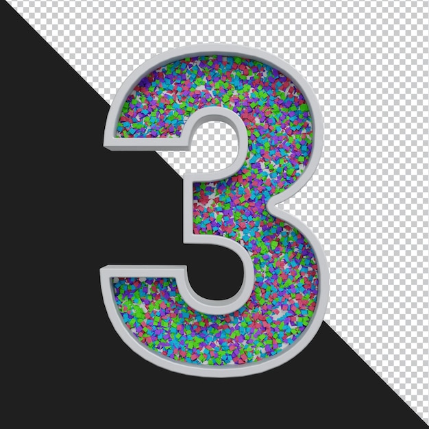 renderização 3D da letra do alfabeto isolada