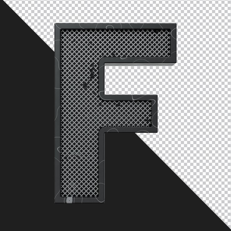 PSD renderização 3d da letra do alfabeto isolada