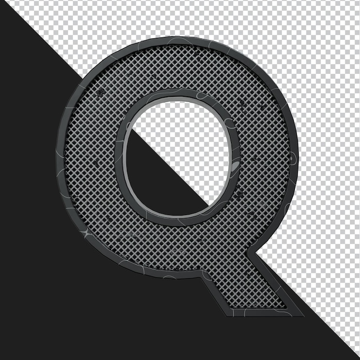 PSD renderização 3d da letra do alfabeto isolada