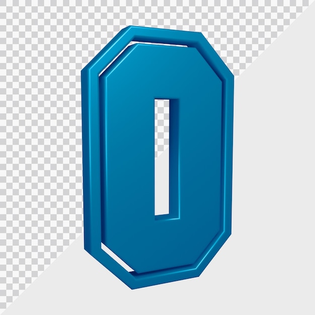 Renderização 3D da letra do alfabeto o