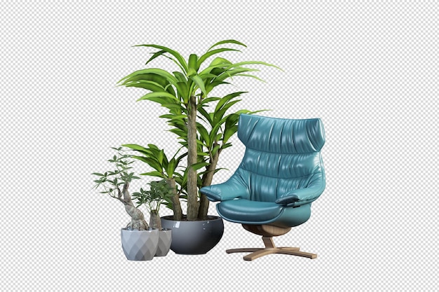 Renderização 3D da planta isométrica