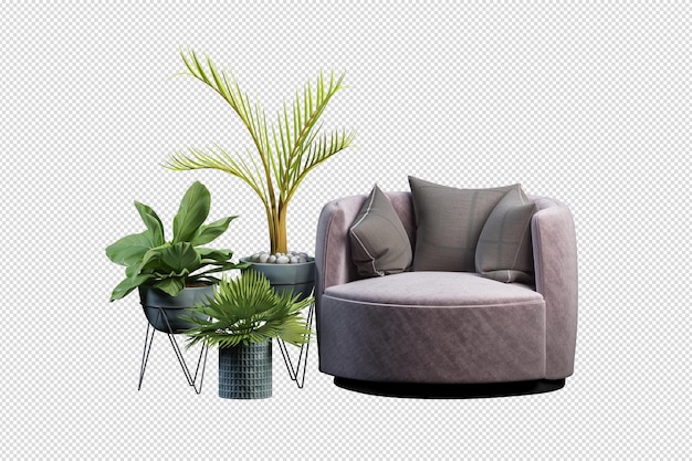 Renderização 3D da planta isométrica