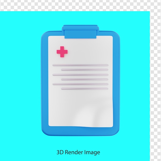 Renderização 3d da prescrição médica