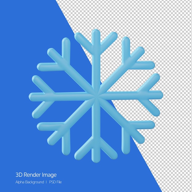 Renderização 3D da previsão do tempo 'Snow' isolado no branco.