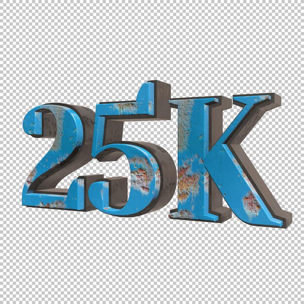 PSD renderização 3d de 25k por cento